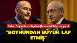 Bakan Soylu'dan Kılıçdaroğlu'nun iddialarına yanıt: ‘Boynundan büyük laf etmiş‘