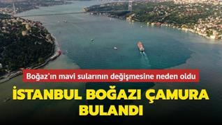 İstanbul Boğazı çamura bulandı... Boğaz'ın mavi sularının değişmesine neden oldu