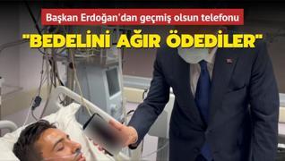 Ba�kan Erdo�an'dan Ankara'daki sald�r�da yaralanan polise ge�mi� olsun telefonu: Bedelini a��r �dediler
