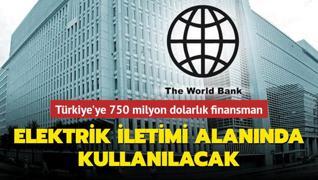 Dünya Bankasından Türkiye'ye 750 milyon dolar finansman... Elektrik iletimi alanında kullanılacak
