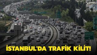 Yağış etkisini gösterdi... İstanbul'da trafik kilit!