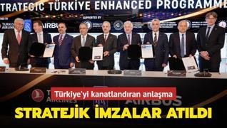 Trkiye'yi kanatlandran anlama! THY-Airbus ve Rolls Royce'dan stratejik imzalar