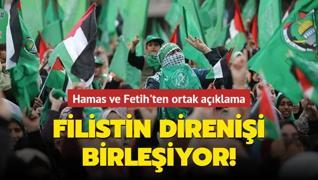 Filistin direnii birleiyor! Hamas ve Fetih'ten ortak aklama