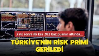 Trkiye'nin risk primi 282 baz puann altna indi