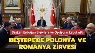 Betepe'de Polonya ve Romanya zirvesi: Bakan Erdoan Siewiera ve Oprior kabul etti