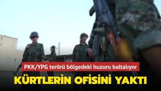 Terr rgt PKK/YPG, Krtlerin ofisini yakt