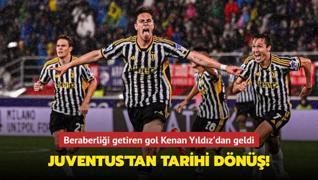Juventus'tan tarihi dn! Beraberlii getiren gol Kenan Yldz'dan geldi