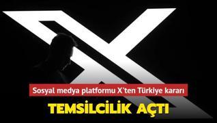Sosyal medya platformu X, Trkiye'de temsilcilik at