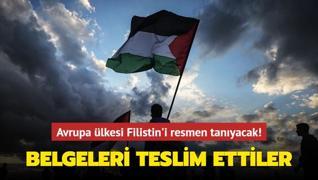 Avrupa lkesi Filistin'i resmen tanyacak! Belgeleri teslim ettiler