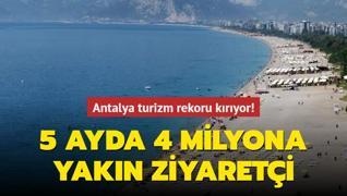5 ayda 4 milyona yakn ziyareti... Antalya turizm rekoru kryor!