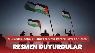 Filistin'i tanyan ve tanmayan lkeler! te gncel liste