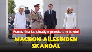 Macron ailesinden skandal: Fransz first lady, kraliyet protokoln bozdu!