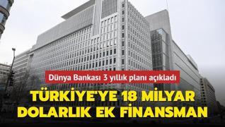 Dnya Bankas 3 yllk plan aklad! Trkiye'ye 18 milyar dolarlk ek finansman