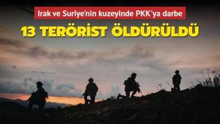Irak ve Suriye'nin kuzeyinde PKK'ya darbe: 13 terrist ldrld