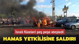 srail fzelerle araca saldrd! Hamas yetkilisi ehit edildi