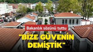 Bakanlk szn tuttu: Bize gvenin demitik