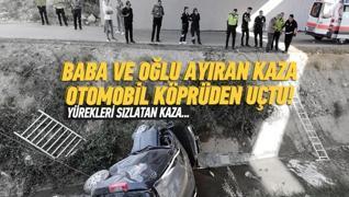 Otomobil kprden utu! Baba olu ayran korkun kaza...