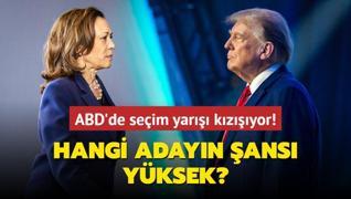 ABD'de seim yar kzyor! Hangi adayn ans yksek?