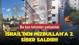 srail'den Hizbullah'a 2. siber saldr! Bu kez telsizler patlatld