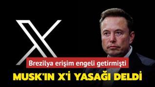 Brezilya eriim engeli getirmiti! Elon Musk'n X'i yasa deldi