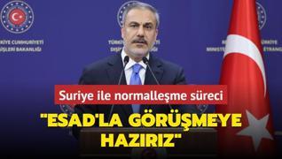 Suriye ile normalleme sreci... Esad'la grmeye hazrz