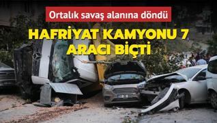 Hafriyat kamyonu 7 arac biti: Yarallar var