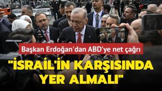 Bakan Erdoan'dan ABD'ye net ar... srail'in karsnda yer almal