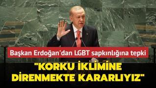 Bakan Erdoan'dan LGBT sapknlna sert tepki... Korku iklimine direnmekte kararlyz