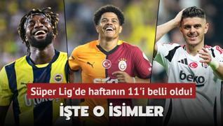 Sper Lig'de haftann 11'i belli oldu! te o isimler