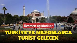 Resmen akladlar: Trkiye'ye milyonlarca turist gelecek