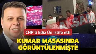 CHP'li Ediz n istifa etti... Kumar masasnda grntlenmiti!