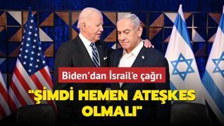 Biden'dan srail'e ar: imdi hemen atekes olmal