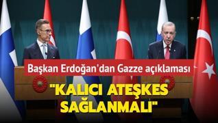 Bakan Erdoan'dan Gazze aklamas: Kalc atekes salanmal