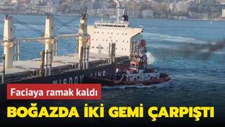 stanbul Boaz'nda iki gemi arpt