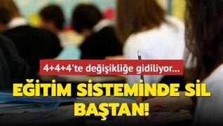 Eitim sisteminde sil batan: 4+4+4'te deiiklie gidiliyor!