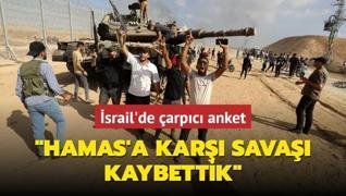 srail'de arpc anket... Hamas'a kar sava kaybettik