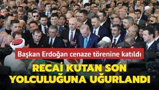 Bakan Erdoan cenaze trenine katld... Recai Kutan son yolculuuna uurland