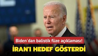 Biden'dan balistik fze aklamas! ran' hedef gsterdi