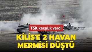 Kilis'e 2 havan mermisi dt: TSK karlk verdi