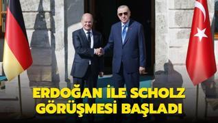 Bakan Erdoan ile Scholz'un grmesi balad