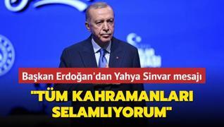 Bakan Erdoan'dan ehit Sinvar iin basal mesaj... Allah'tan rahmet diliyorum