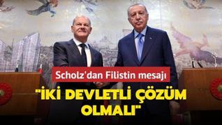 Scholz'dan Filistin mesaj... ki devletli zm olmal