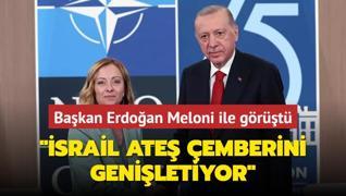 Bakan Erdoan, talya Babakan Meloni ile grt... srail ate emberini geniletiyor