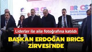 Bakan Erdoan BRICS Zirvesi'nde... Aile fotorafna katld