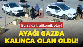 Bursa'da trajikomik olay! Aya gazda kalnca olan oldu!