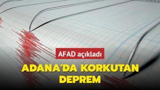 Adana'da 5 byklnde deprem