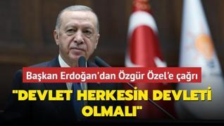 Bakan Erdoan'dan zgr zel'e ar... Devlet herkesin devleti olmal