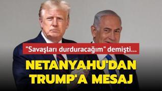 Netanyahu'dan Trump'a tebrik mesaj