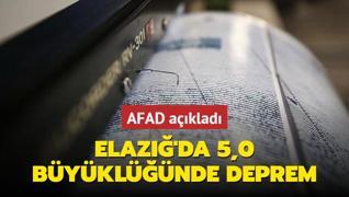 Elaz'da korkutan deprem! AFAD aklad