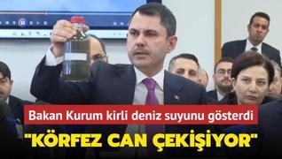 zmir Krfezi'nde evre felaketi! Bakan Kurum CHP'lilere seslendi: Krfez can ekiiyor